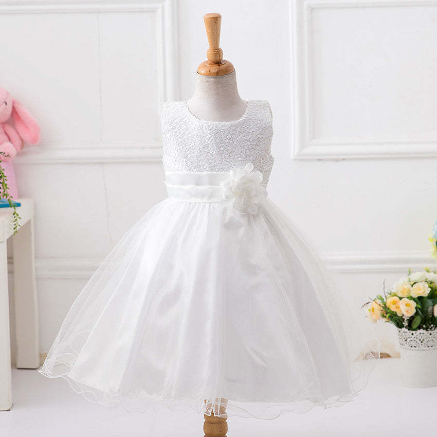 Sparkling Princess Dress – Sequin Bodice & Tulle Overlay Elegance