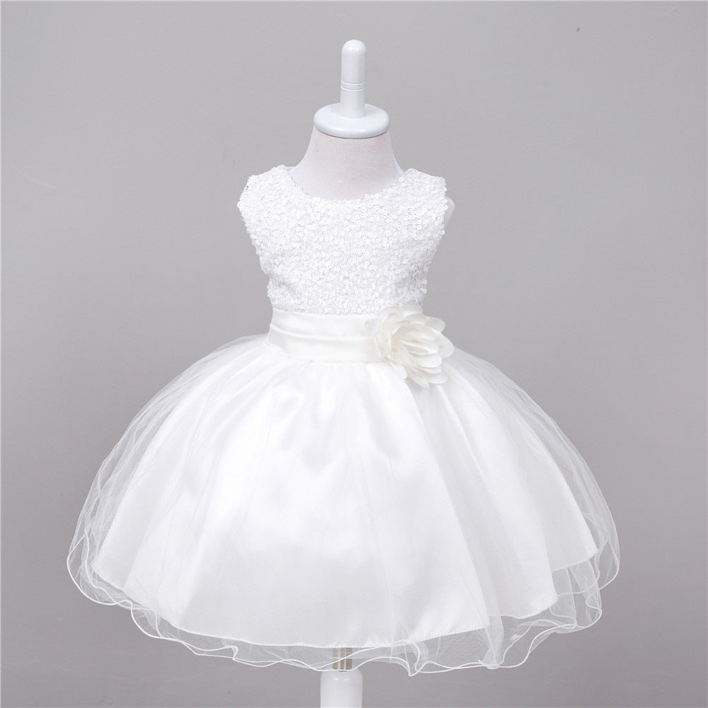 Sparkling Princess Dress – Sequin Bodice & Tulle Overlay Elegance