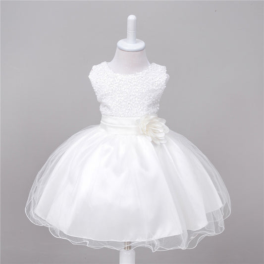 Sparkling Princess Dress – Sequin Bodice & Tulle Overlay Elegance