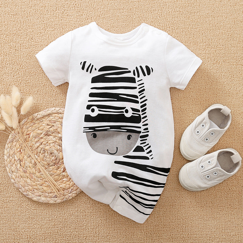 Adorable Safari Animal Romper 🦒🦁🦓